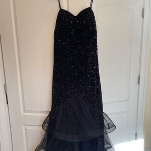 Faeriesty Tiered Lace Tulle Gown 3X Black Rainbow Sparkle Fairy Whimsy Goth Prom